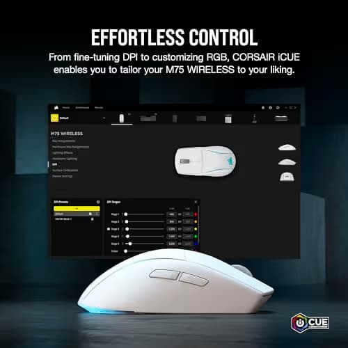 Corsair M75 Wireless Bluetooth Wired Optical Gaming Mouse image
