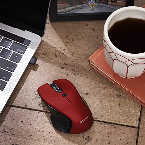 Verbatim 70246 Wireless Laser Red / Black Mouse image