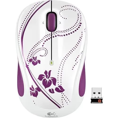 Logitech M325 Wireless Optical Mouse - White / Purple image
