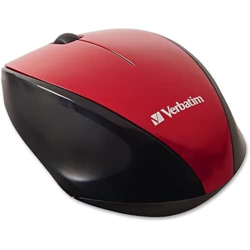 Verbatim Multi-Trac Blue LED Optical Wireless Wireless Optical Red Mouse main image