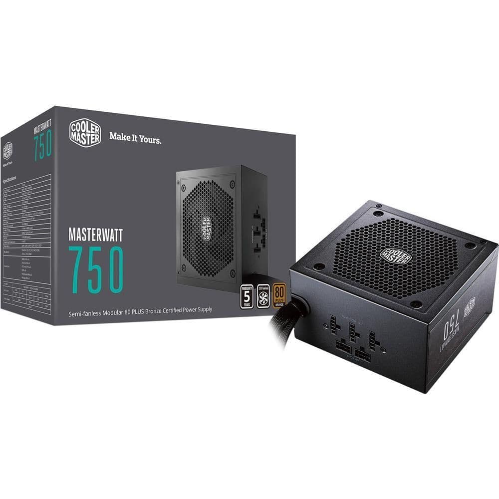 Cooler Master MasterWatt TUF Gaming Edition Black / Gray 750W Semi-Modular 80+ Bronze Certified image