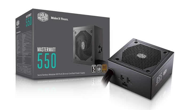 Cooler Master MasterWatt 550 ATX 550W 80+ Bronze Semi-Modular image