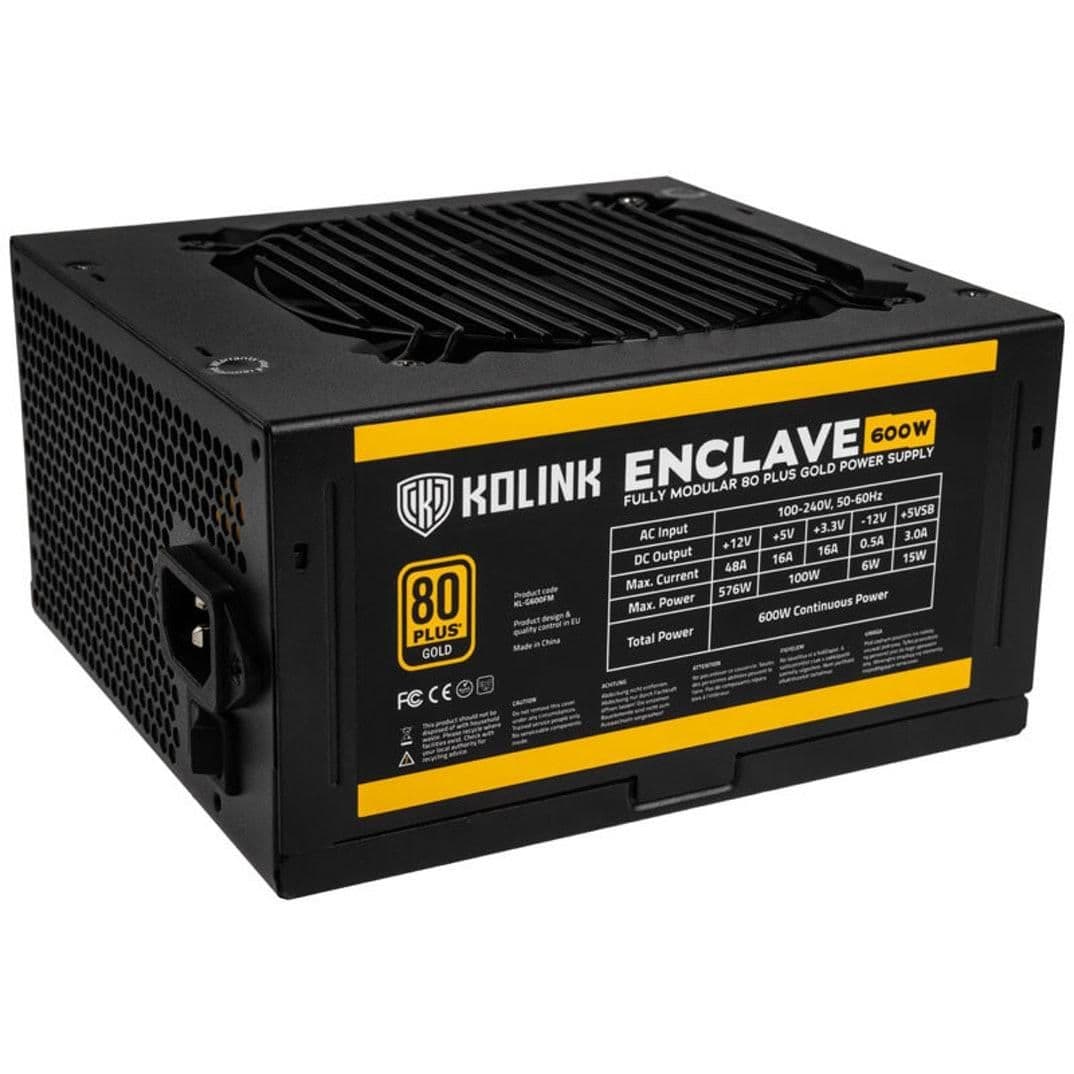 KOLINK ENCLAVE Black 600W Fully Modular 80+ Gold image