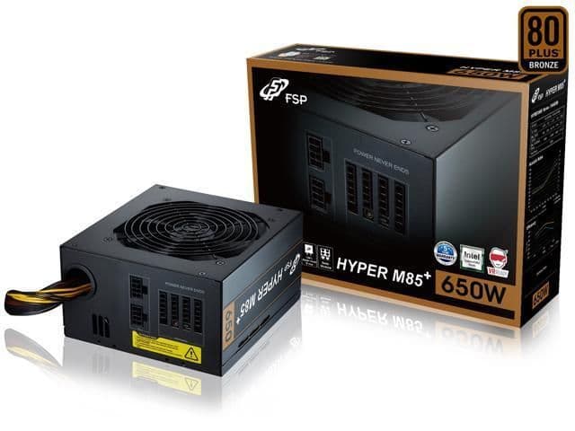 FSP Group Hyper M85+ Black 650W Semi-Modular 80+ Bronze Certified ATX image