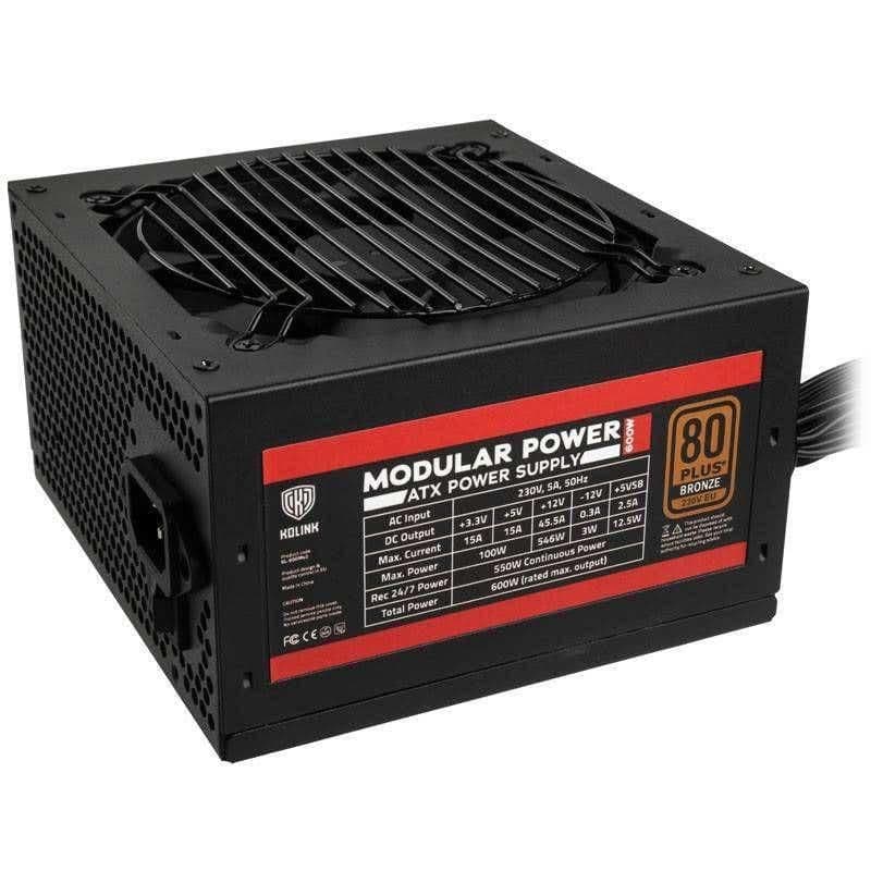 KOLINK Modular Black 600W Semi-Modular 80+ Bronze Certified image