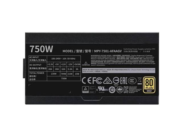 Cooler Master V Gold Gold 750W Fully Modular 80+ Gold Certified ATX image