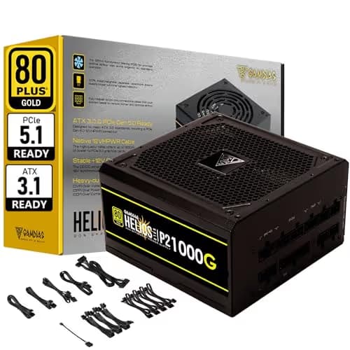 GAMDIAS HELIOS P2-1000G Black 1000W Non-Modular 80+ Gold main image