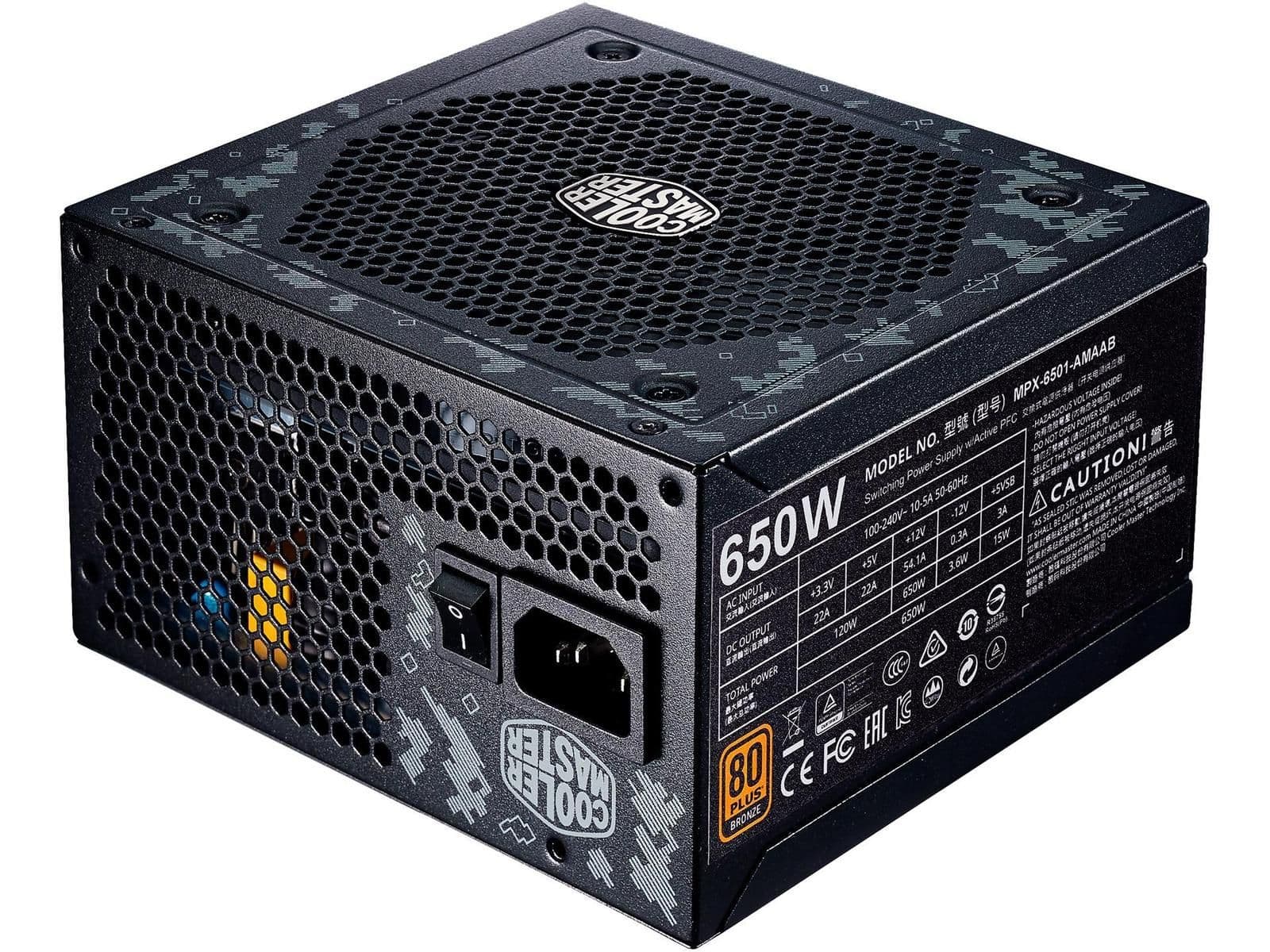 Cooler Master MasterWatt TUF Gaming Alliance Edition 650W Semi-Modular 80+ Bronze Certified image