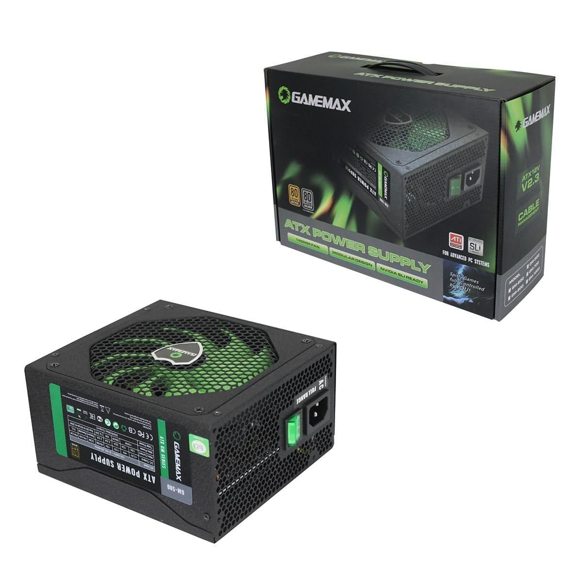 GameMax GM ATX 500W Semi-Modular 80+ Bronze Certified image