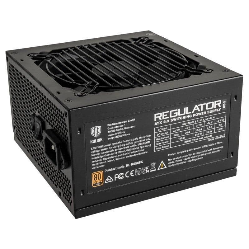 KOLINK Regulator Black ATX 850W Fully Modular 80+ Gold Certified main image