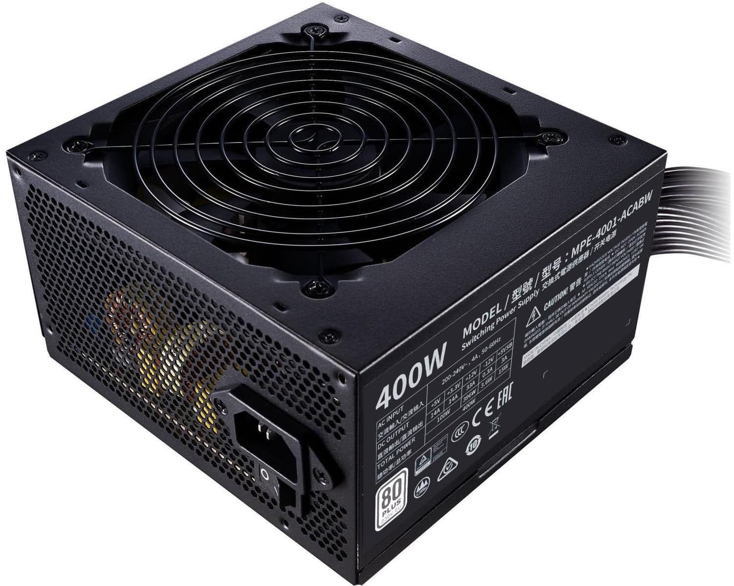 Cooler Master MWE Black 400W Non-Modular 80+ Certified image