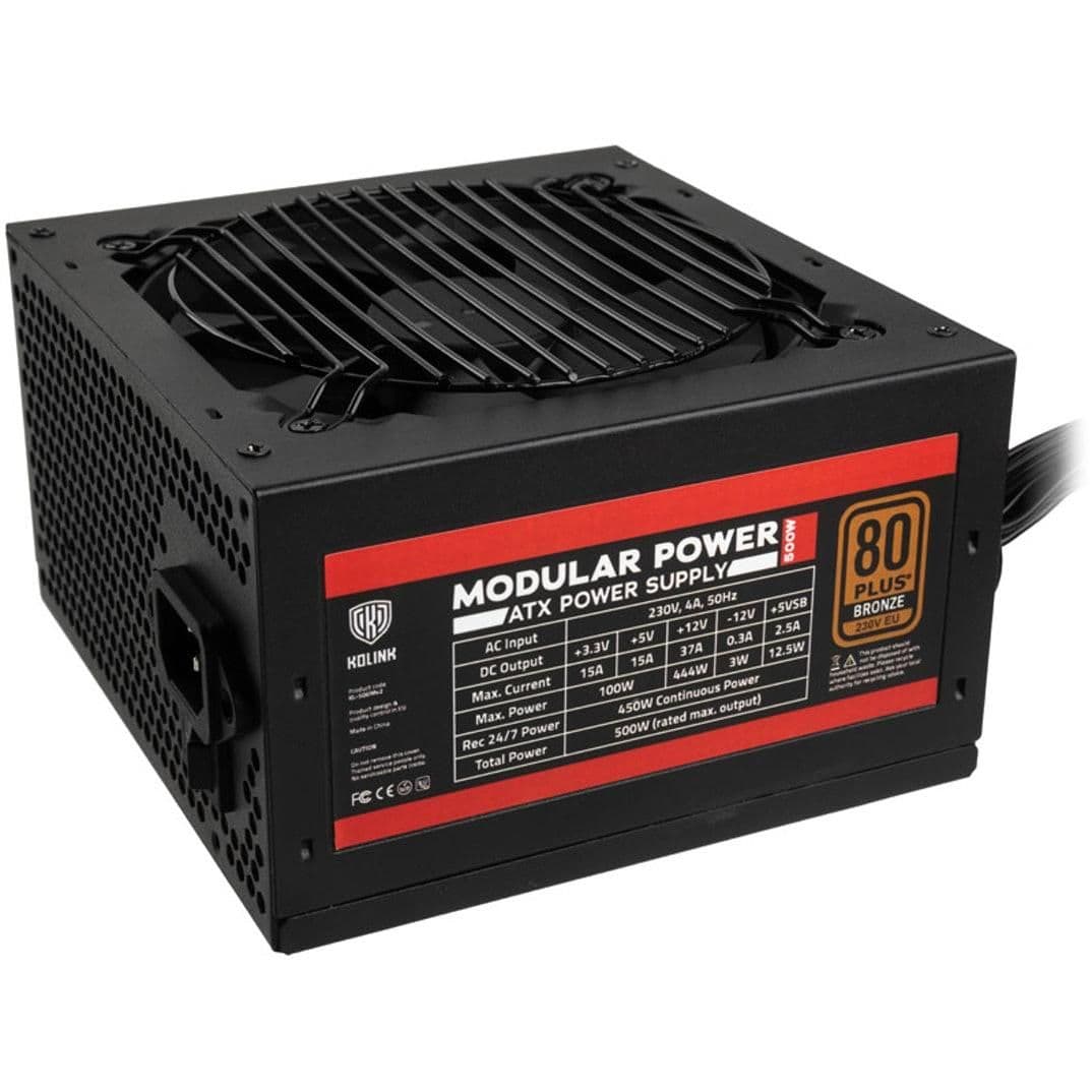 KOLINK Modular Black 500W Semi-Modular 80+ Bronze image