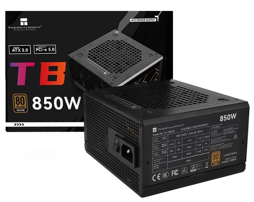 Thermalright TB850S Black ATX 850W Non-Modular 80+ Bronze Certified image