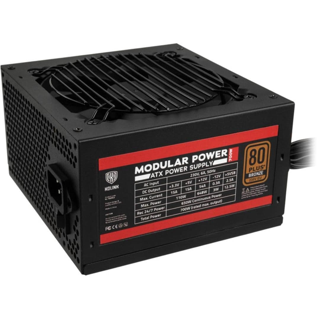 KOLINK Modular Power Black ATX 700W Semi-Modular 80+ Bronze Certified image