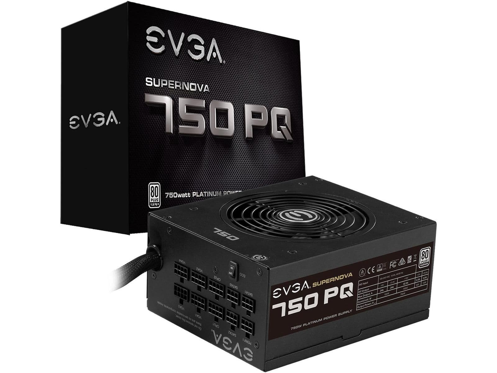 EVGA SuperNOVA 750 PQ 750W Semi-Modular 80+ Platinum Certified ATX main image