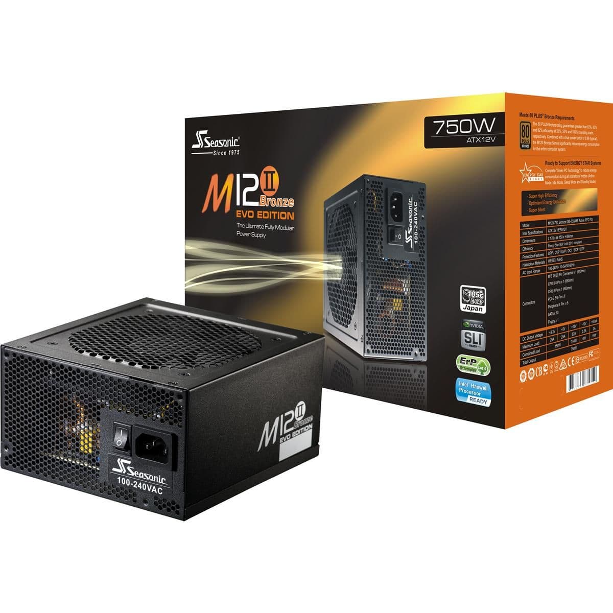 SeaSonic S12II Certified ATX 750W Fully Modular 80+ Bronze main image
