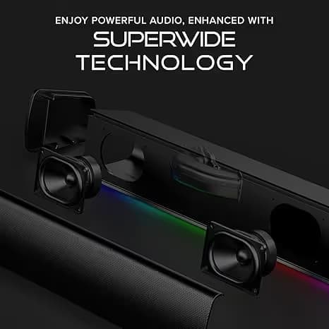 Creative Labs Sound Blaster GS3 Gaming RGB Soundbar - Black image