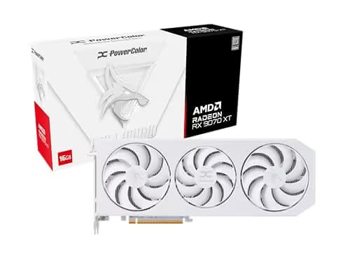 PowerColor Hellhound Spectral White AMD Radeon RX 9070 XT 16GB GDDR6 main image