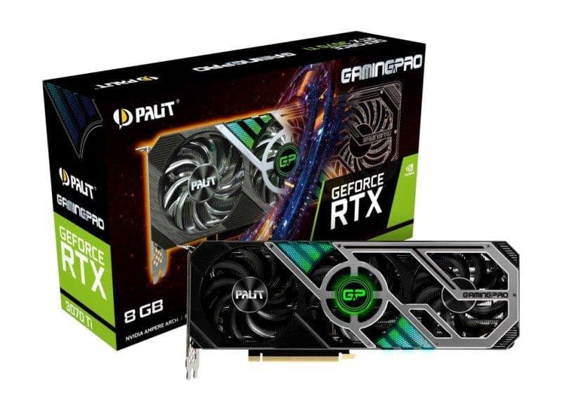 Palit GamingPro GeForce RTX 3070 Ti 8GB GDDR6X Black / Silver image