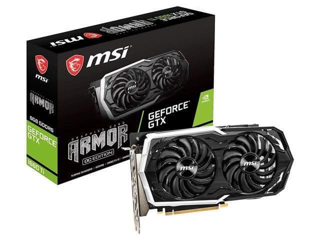 MSI ARMOR GeForce GTX 1660 Ti 6GB GDDR6 Black / White main image