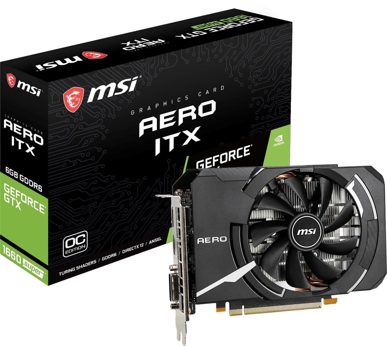 MSI AERO ITX OC GeForce GTX 1660 SUPER 6GB GDDR6 Black / White image