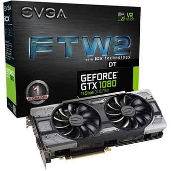 EVGA FTW2 DT Gaming iCX GeForce GTX 1080 8GB GDDR5X Black / Gray main image