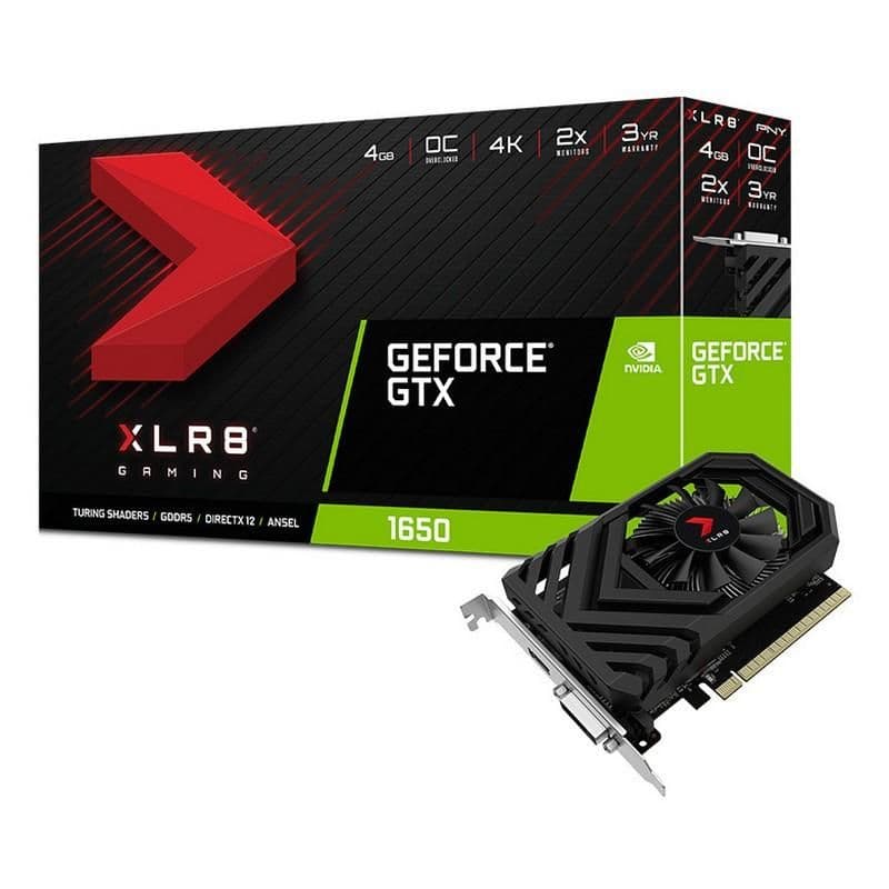 PNY XLR8 Gaming Overclocked Edition GeForce GTX 1650 G5 4GB GDDR5 Black main image
