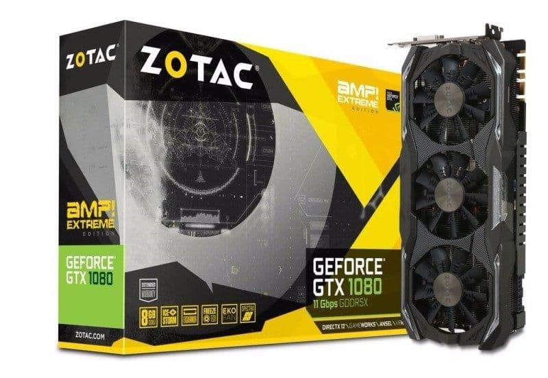 Zotac AMP Extreme GeForce GTX 1080 8GB GDDR5X Black main image