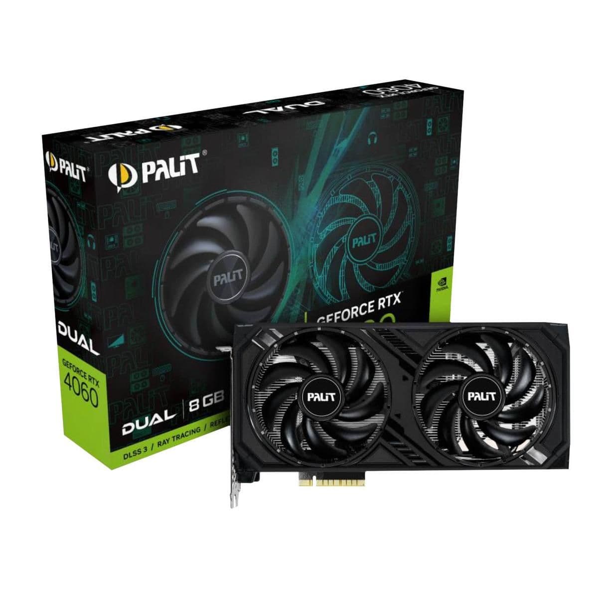 Palit Dual GeForce RTX 4060 8GB GDDR6 Black main image
