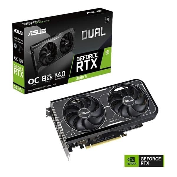 Asus DUAL OC GeForce RTX 3060 Ti 8GB GDDR6X Black image
