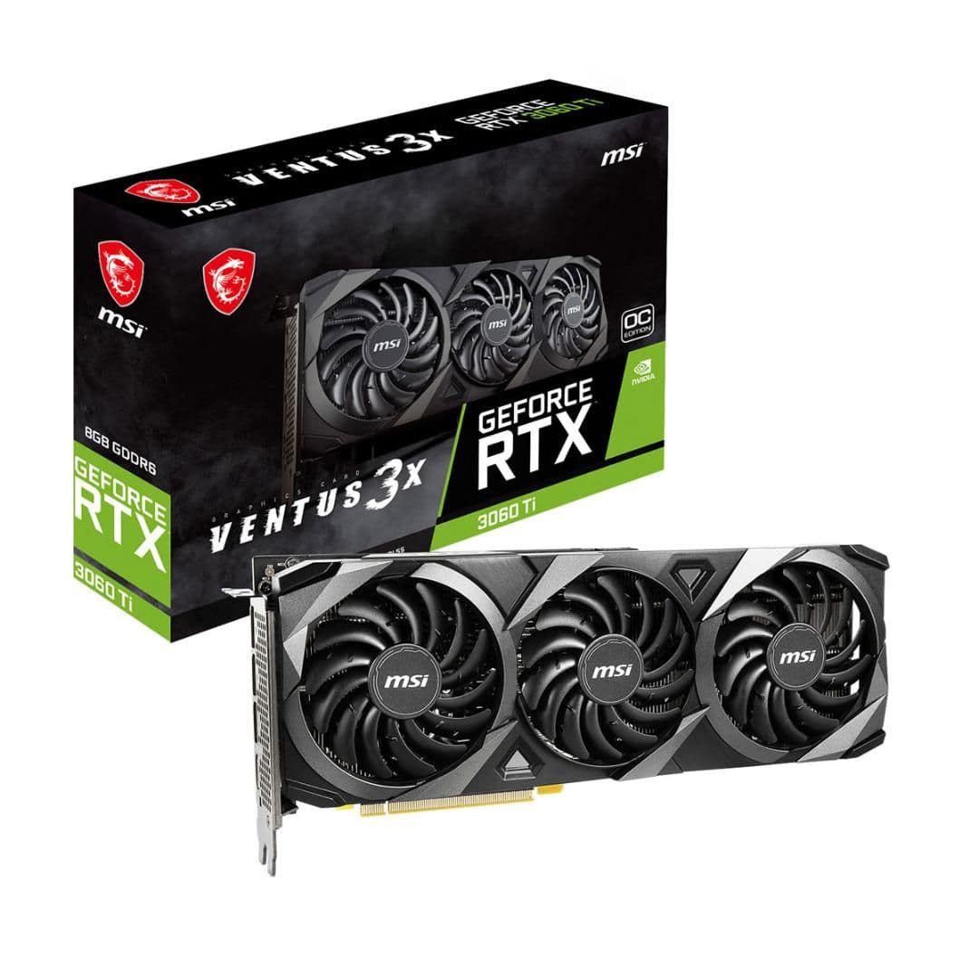 MSI VENTUS 3X OC GeForce RTX 3060 Ti LHR 8GB GDDR6 Black / Gray main image
