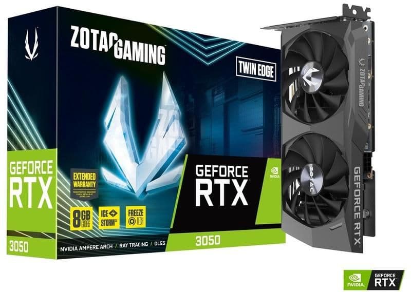 Zotac GAMING Twin Edge GeForce RTX 3050 8GB GDDR6 Black / Silver main image