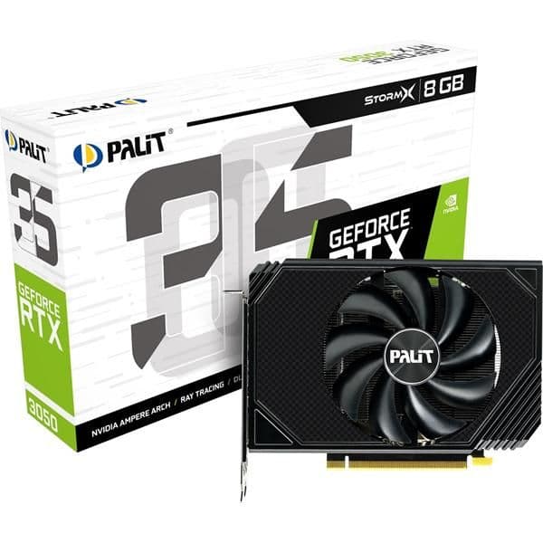 Palit StormX GeForce RTX 3050 8GB GDDR6 Black image
