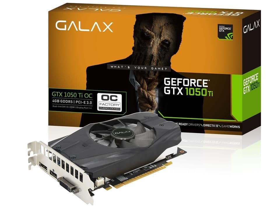 GALAX OC GeForce GTX 1050 Ti 4GB GDDR5 Black image
