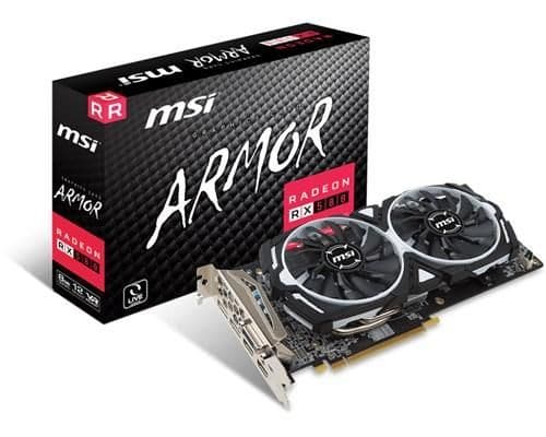 MSI ARMOR Radeon RX 580 8GB GDDR5 Black / White main image