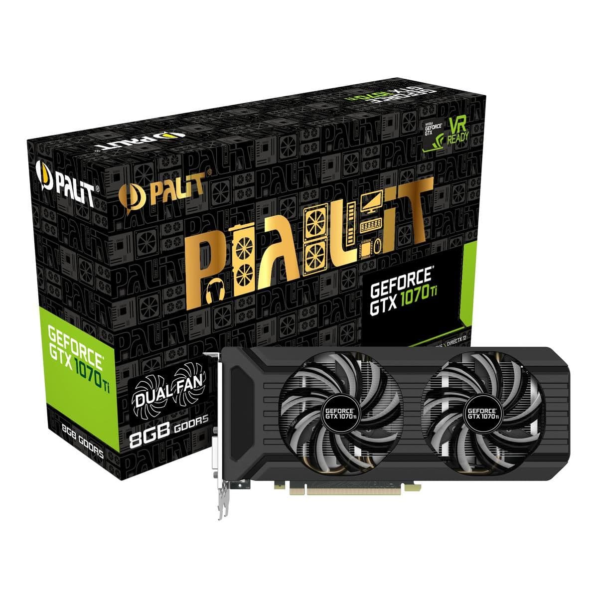 Palit Dual GeForce GTX 1070 Ti 8GB GDDR5 Black main image