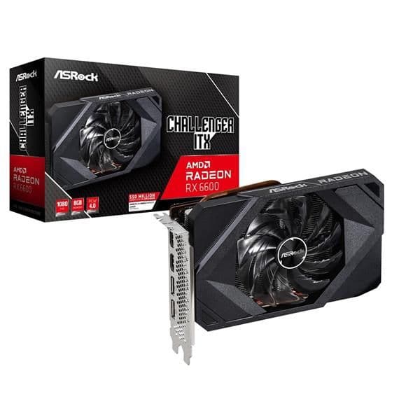 ASRock Challenger ITX Radeon RX 6600 8GB GDDR6 Black main image