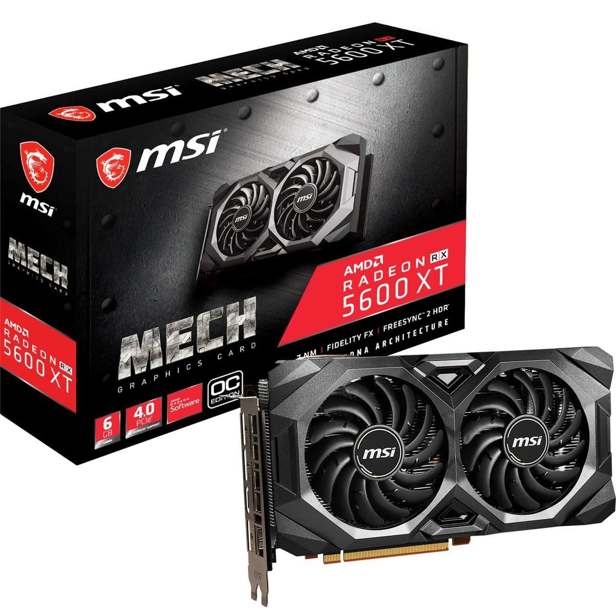 MSI MECH OC Radeon RX 5600 XT 6GB GDDR6 Black / Silver main image