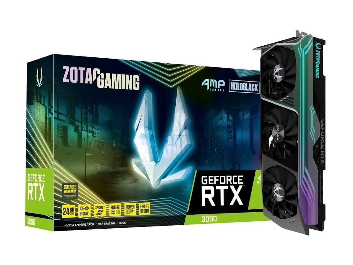 Zotac GAMING AMP Core Holo GeForce RTX 3090 24GB GDDR6X Black main image