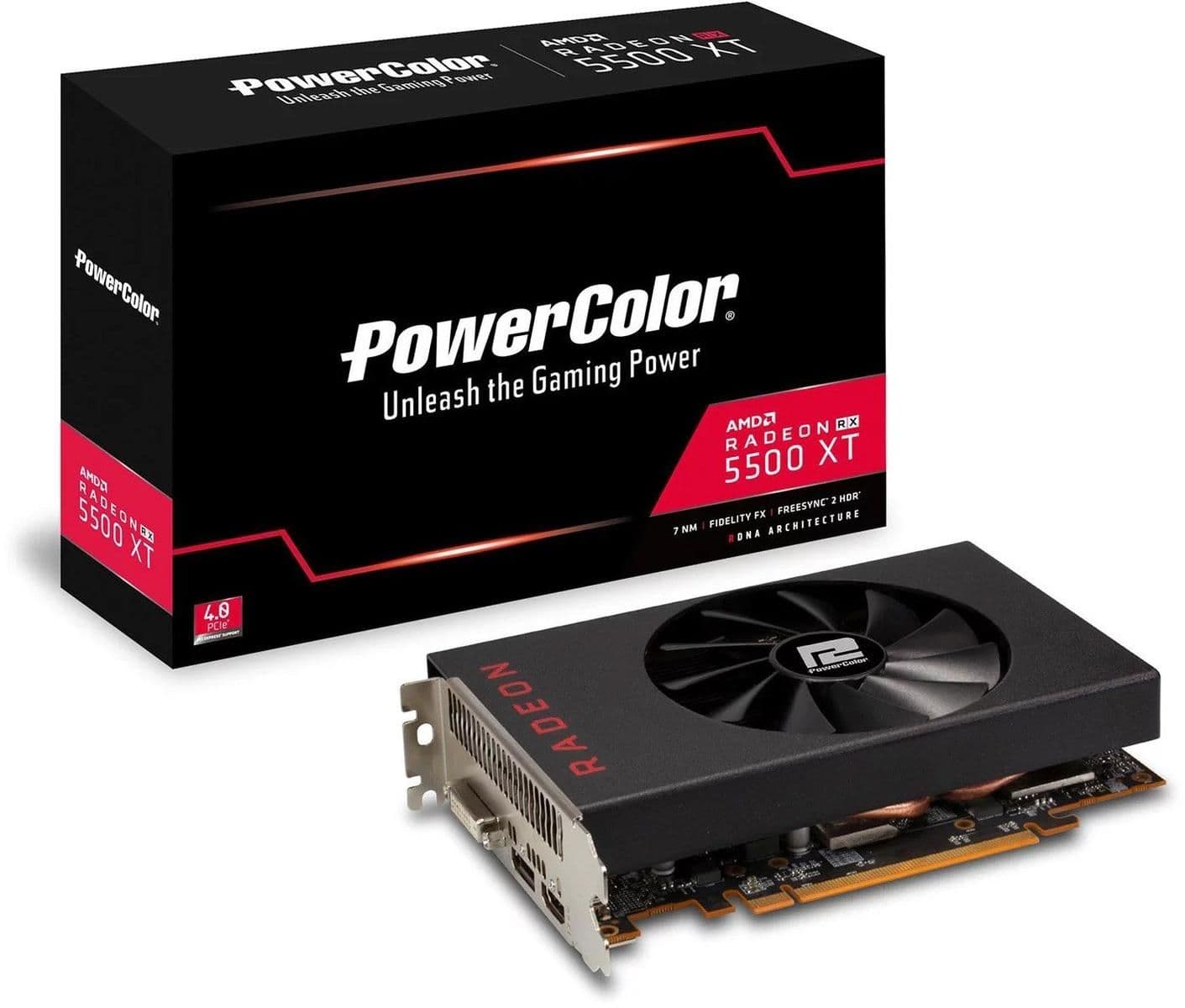 PowerColor Radeon RX 5500 XT AXRX 4GB GDDR6 Black main image