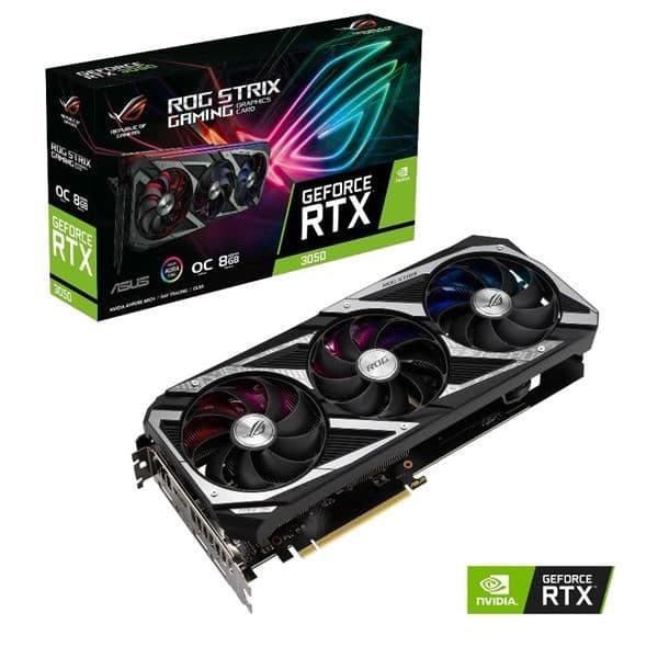 Asus ROG STRIX GAMING OC GeForce RTX 3050 8GB GDDR6 Black / Silver image