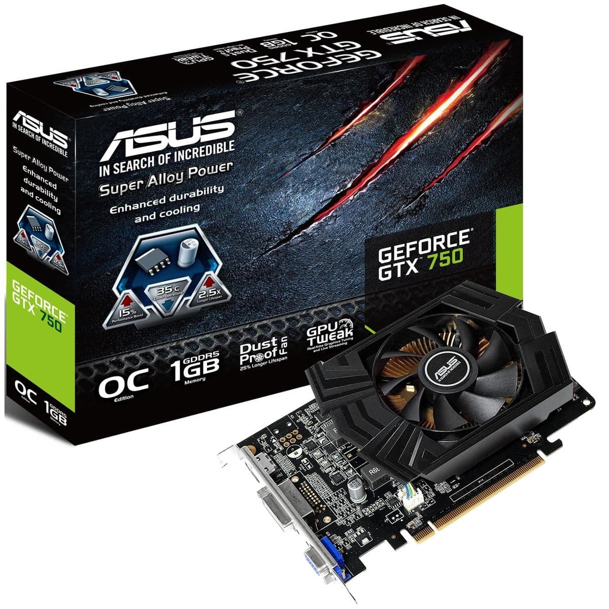 Asus GTX750-PHOC GeForce GTX 750 1GB GDDR5 Black main image