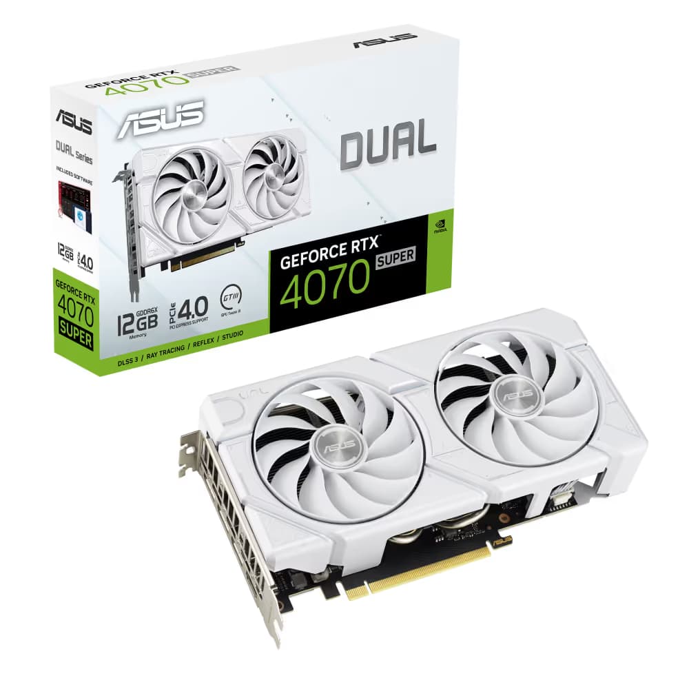 ASUS Dual GeForce RTX 4070 SUPER EVO White Edition 12GB GDDR6X main image