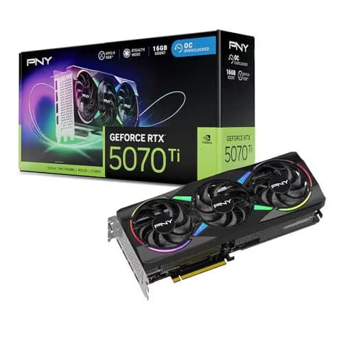 PNY GeForce RTX 5070 Ti 16GB GDDR7 ARGB EPIC-X RGB Overclocked Triple Fan image