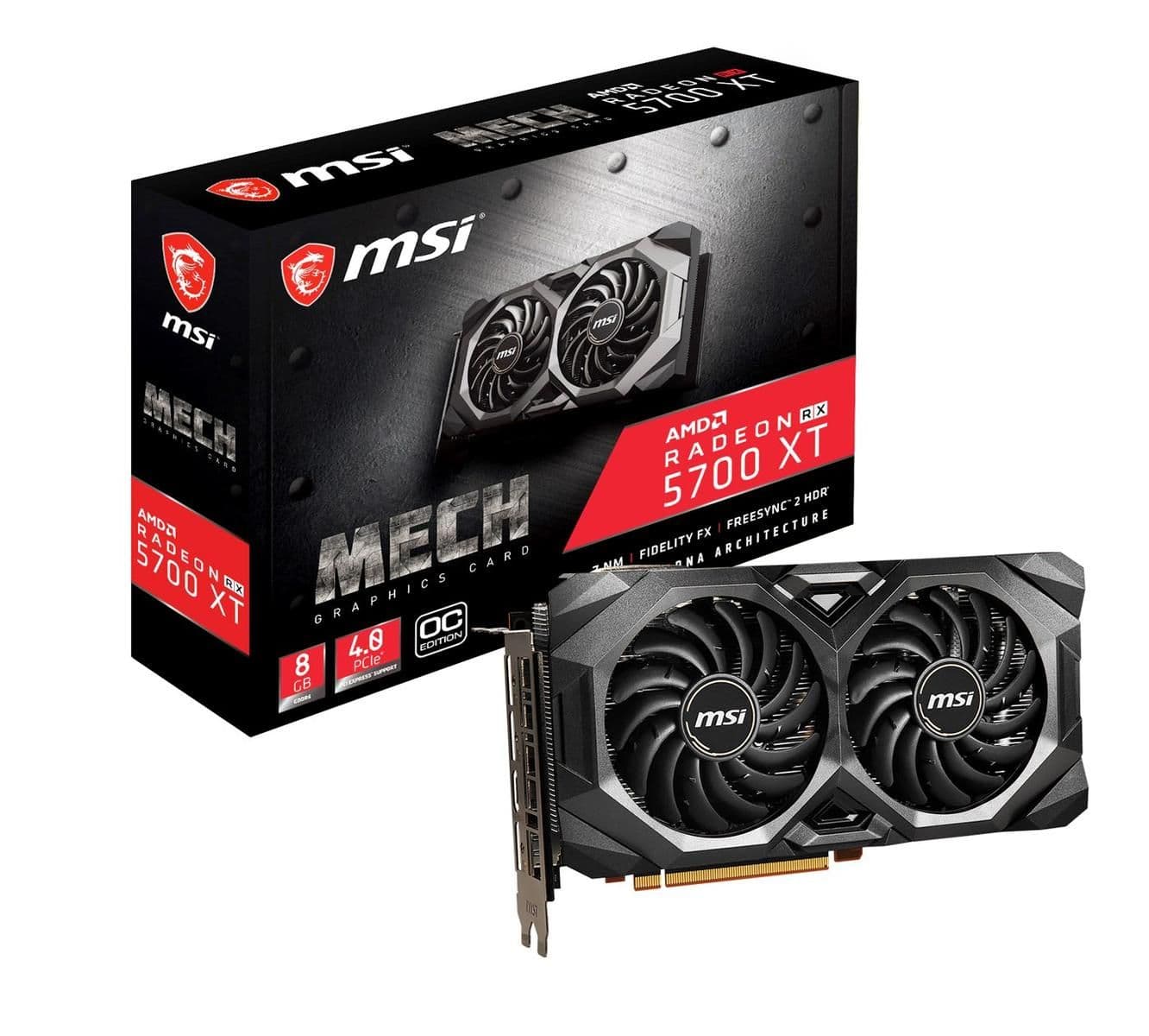 MSI MECH OC Radeon RX 5700 XT 8GB GDDR6 Black image