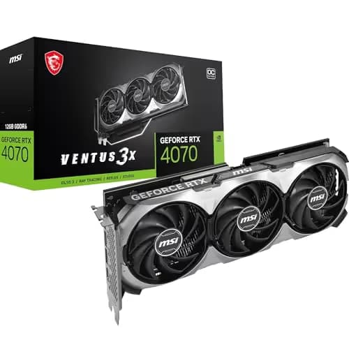 MSI VENTUS 3X E1 OC GeForce RTX 4070 12GB GDDR6 Silver / Black main image