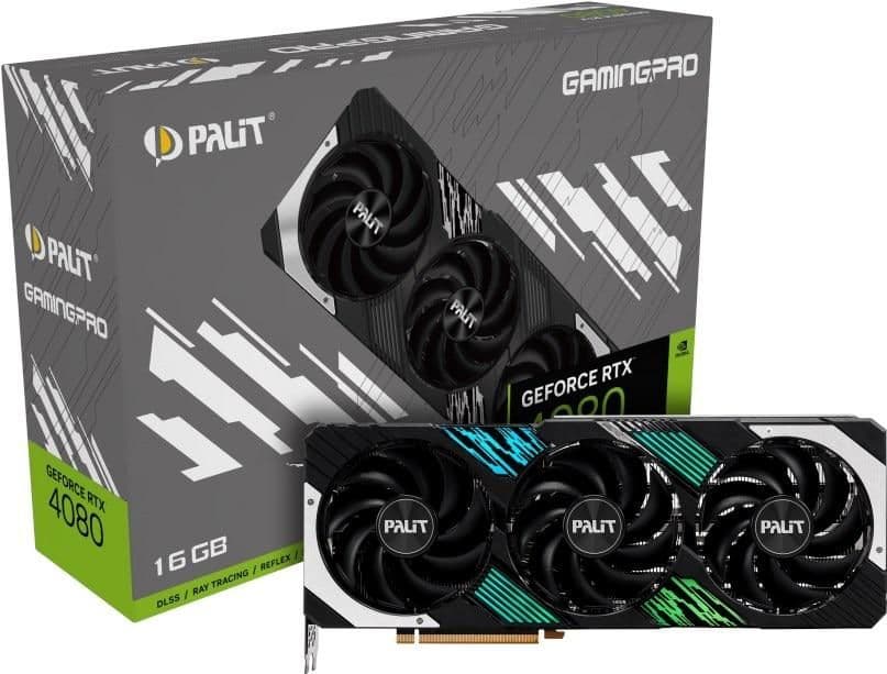 Palit GamingPro GeForce RTX 4080 16GB GDDR6X Silver / Black main image