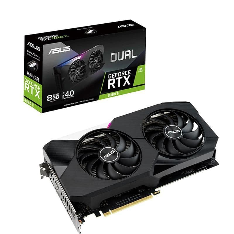 Asus GeForce RTX 3060 Ti DUAL 8GB GDDR6 Black / Silver main image