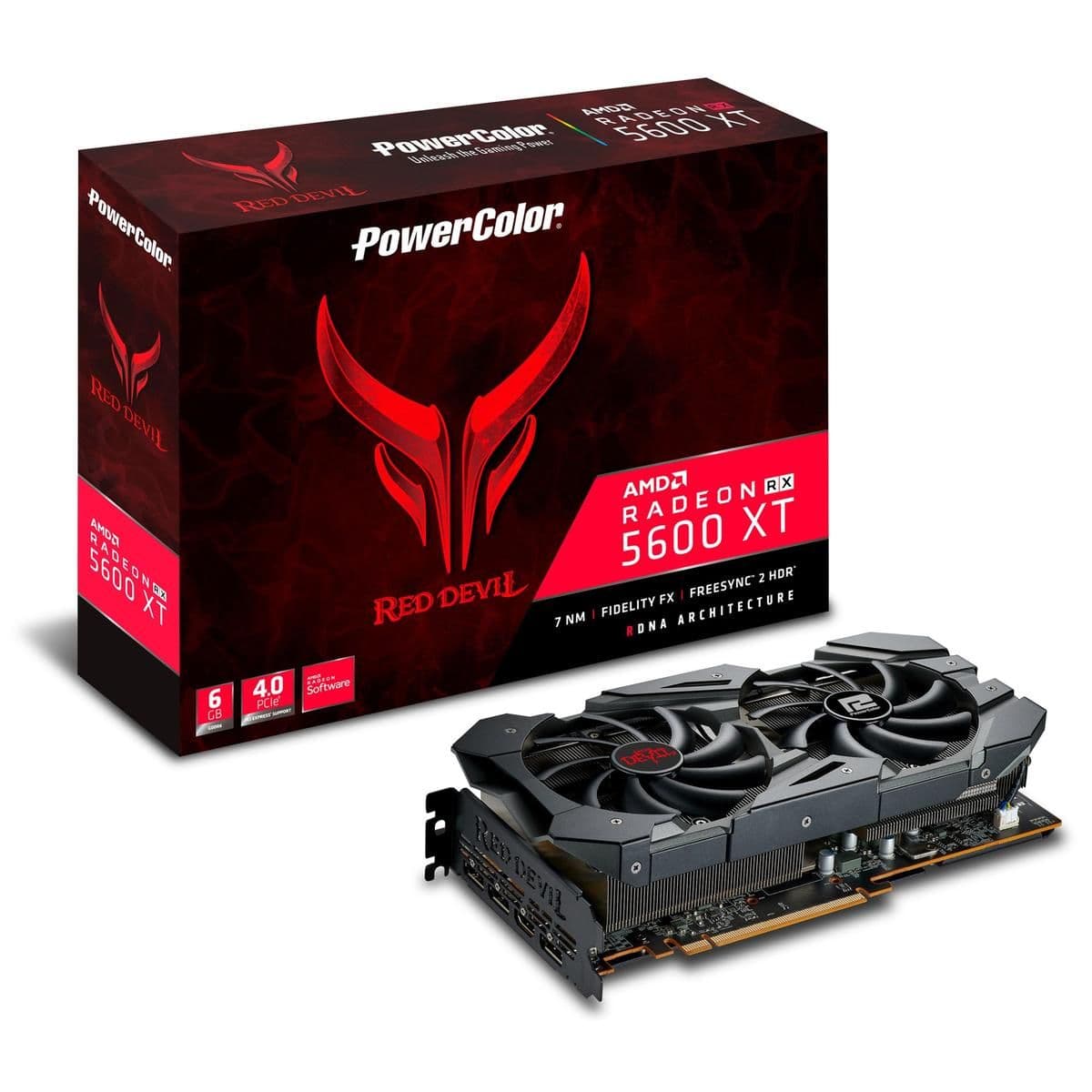 PowerColor Red Devil Radeon RX 5600 XT 6GB GDDR6 Black / Silver image