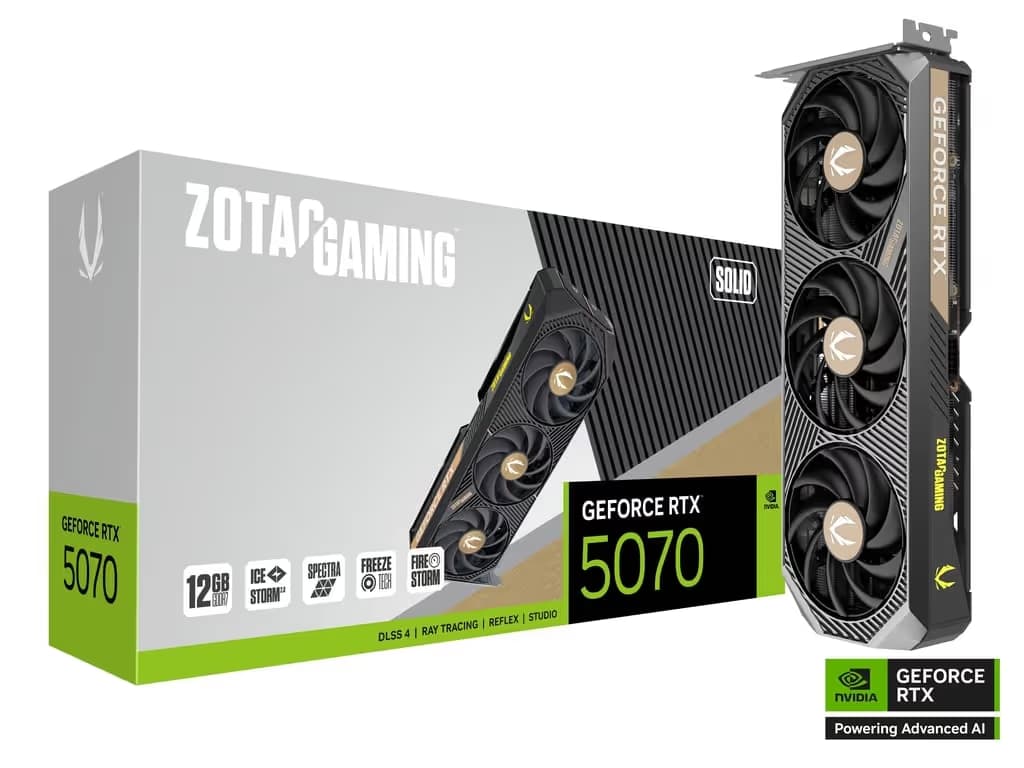 ZOTAC GAMING GeForce RTX 5070 SOLID 12GB GDDR7 image